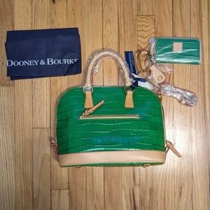 NWT Dooney and Bourke Croc Leather Bag and Wallet